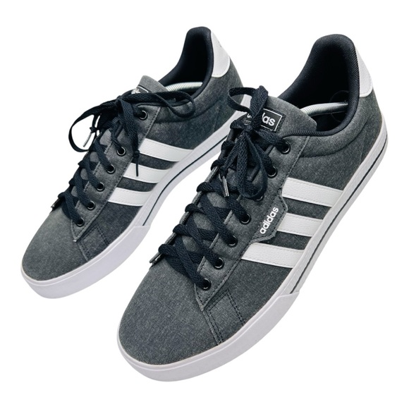 Men’s Adidas Daily 3.0 Black/White Canvas Lace Up Skateboarding Sneaker … - Picture 2 of 15